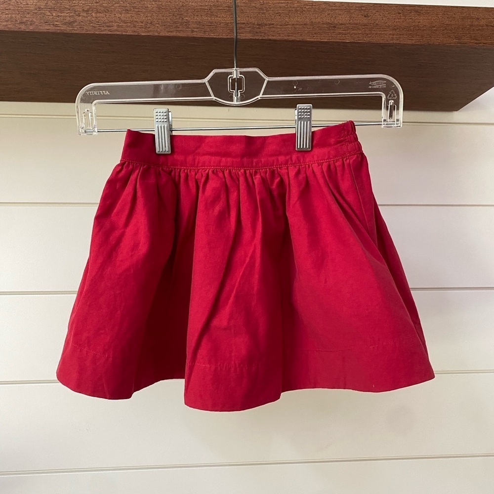Janie and Jack Red Pleated Skater Mini Skirt